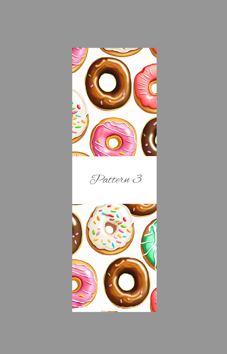 Donut pen wrap vinyl sheet, Donut pen wrap, pen wrap vinyl print sheet, pattern vinyl for pens, pen wrap craft vinyl for Cricut and Silhouette