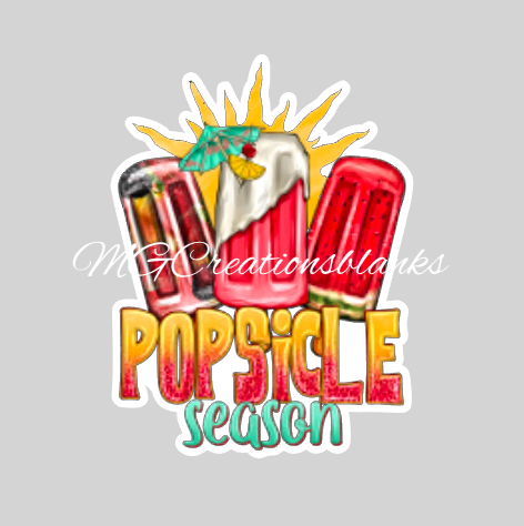 Popsicle season acrylic blanks for badge reels & vinyl decal, acrylic blank, decal, vinyl decal, cast acrylic, Summer badge reel. blank