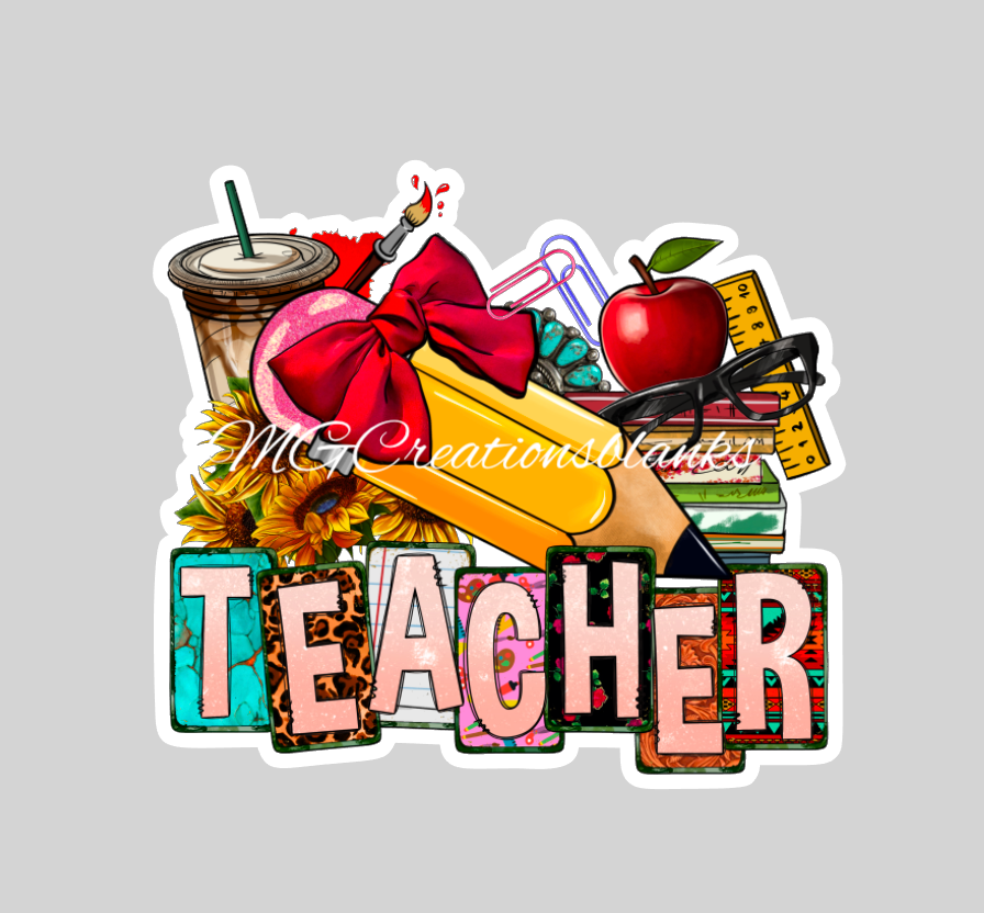 Teacher clear acrylic blanks for badge reels & vinyl decal, acrylic blank, split decal, vinyl decal, cast acrylic, badge reel