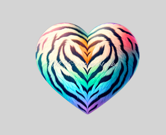 Tiger heart acrylic blanks for badge reels & vinyl decal, acrylic blank, decal, vinyl decal, Tiger heart clear cast acrylic, tiger badge reel