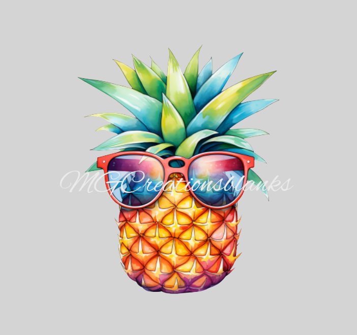 Summer Pineapple acrylic blanks for badge reels & vinyl decal, acrylic blank, decal, vinyl decal, Ocean clear cast acrylic,  Pineapple badge reel