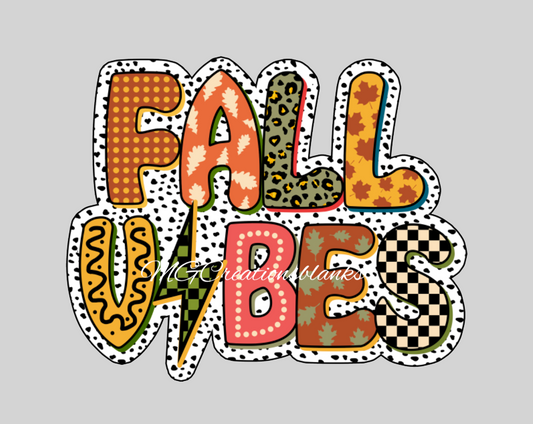 Fall vibes clear acrylic blanks for badge reels with matching vinyl decal, acrylic blank, decal, vinyl decal, Fall vibes acrylic blank