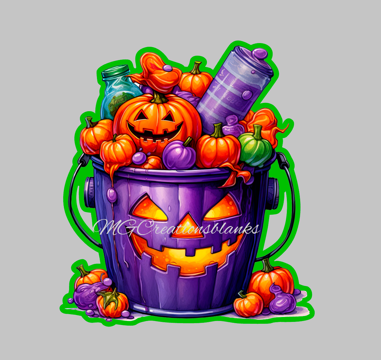 Halloween basket, bucket, Pumpkin basket clear acrylic blanks for badge reels with matching vinyl decal, acrylic blank, decal, vinyl decal, ghost acrylic blank, Halloween pumpkin bucket