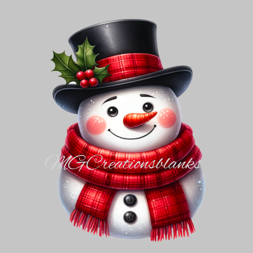 Snowman clear acrylic blank for badge reel with matching vinyl decal, acrylic blank, Snowman decal, vinyl decal, acrylic, Snowman