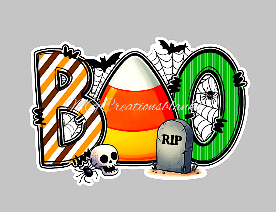 Halloween BOO clear acrylic blanks for badge reels with matching vinyl decal, BOO acrylic blank, Boo decal, vinyl decal, ghost acrylic blank, Halloween