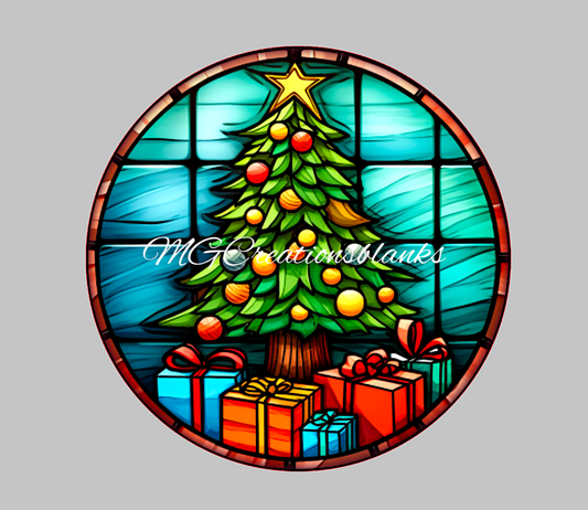 Christmas tree clear acrylic blank for badge reel with matching vinyl decal, acrylic blank, decal, vinyl decal, Christmas tree decal, acrylic, Christmas acrylic blank (Copy)