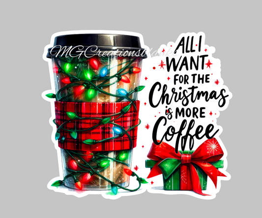 Christmas coffee acrylic blank for badge reel with matching vinyl decal, acrylic blank, decal, vinyl decal, latte decal, acrylic, coffee, Merry Christmas coffee