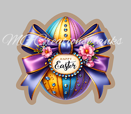 Easter egg clear acrylic blanks for badge reels with matching vinyl decal, acrylic blank, decal, vinyl decal, Easter acrylic blank