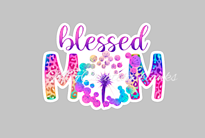 Blessed Mom acrylic blanks for badge reels & vinyl decal, acrylic blank, decal, vinyl decal, Blessed mom decal, cast acrylic, badge reel