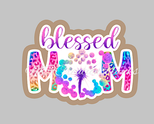 Blessed Mom acrylic blanks for badge reels & vinyl decal, acrylic blank, decal, vinyl decal, Blessed mom decal, cast acrylic, badge reel