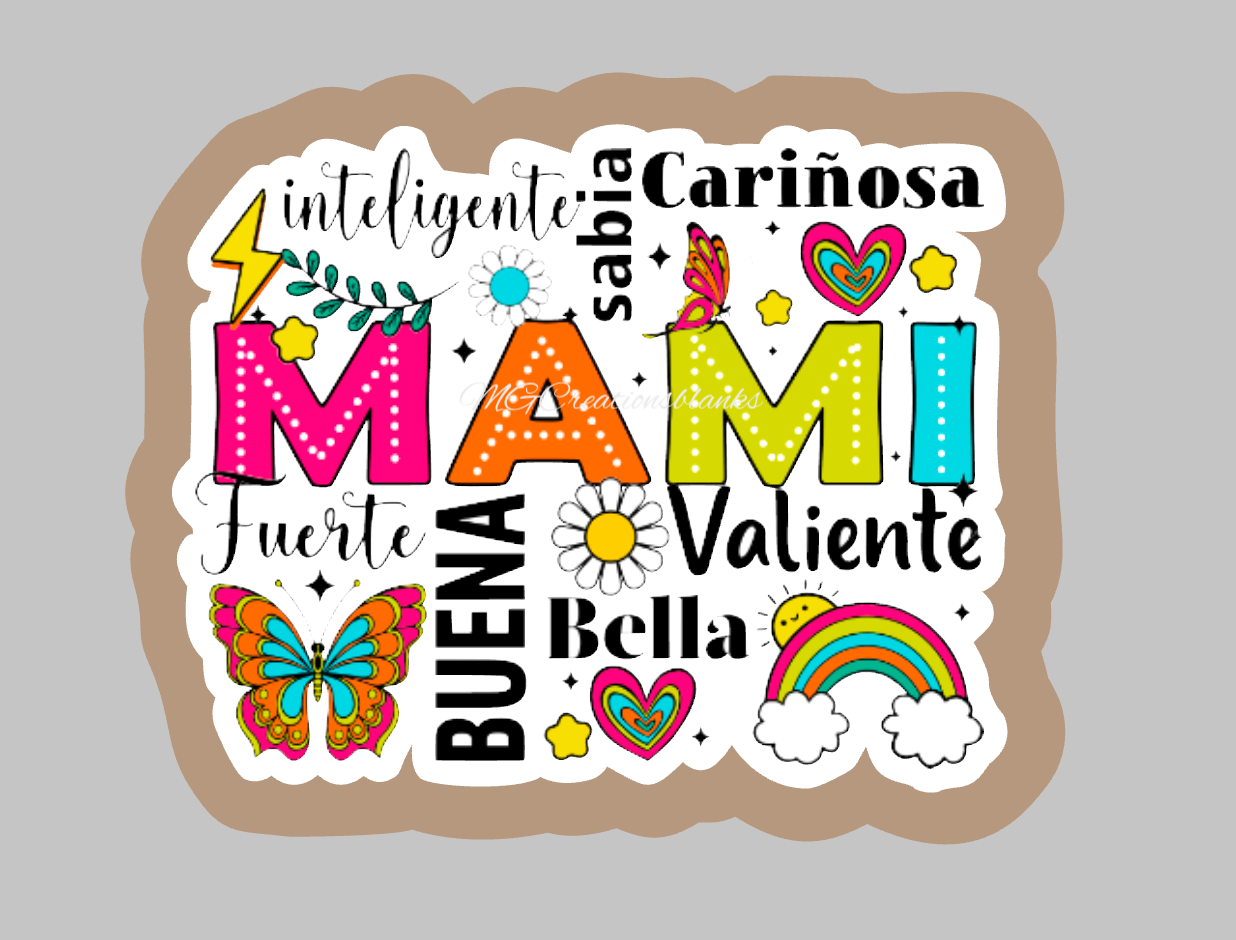 Mami acrylic blanks for badge reels & vinyl decal, acrylic blank, decal, vinyl decal, cast acrylic, mom badge reel, mom decal