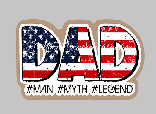 Dad acrylic blanks for badge reels & vinyl decal, father acrylic blank, decal, vinyl decal, dad decal, daddy cast acrylic, badge reel