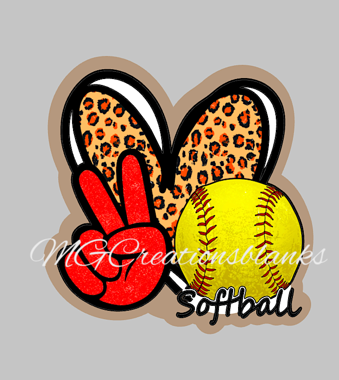 Softball acrylic blanks for badge reels & vinyl decal, acrylic blank, decal, vinyl decal, cast acrylic, reel, Softball badge reel