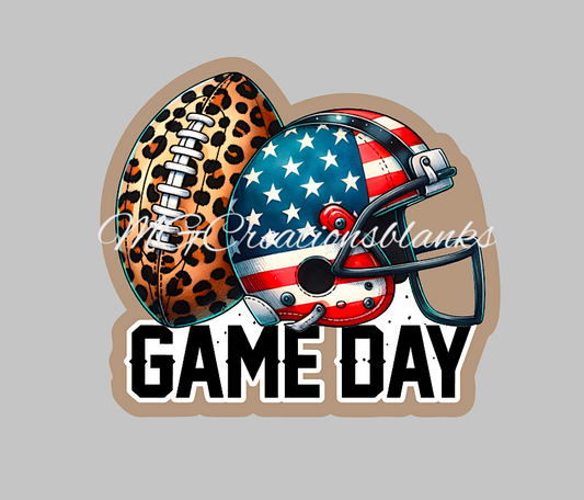 Game day Football acrylic blanks for badge reels & vinyl decal, Football acrylic blank, Game day vinyl decal, Game day cast acrylic, reel, Football badge reel