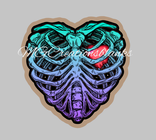 Anatomical Rib clear acrylic blanks for badge reels & vinyl decal, acrylic blank, decal, vinyl decal, cast acrylic, rib badge reel, ribs