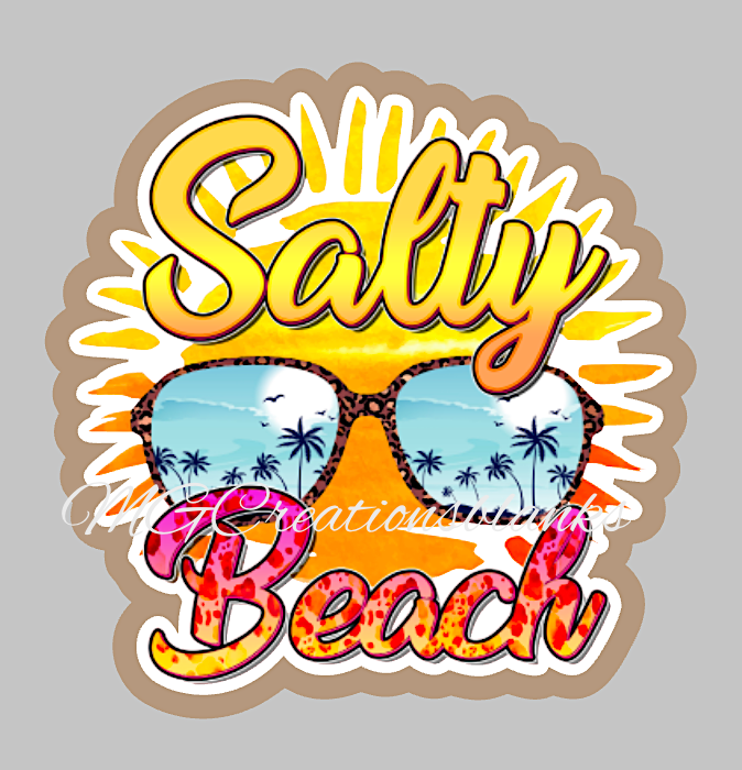 Salty Beach acrylic blanks for badge reels & vinyl decal, acrylic blank, decal, vinyl decal, cast acrylic,  reel, Salty Beach badge reel