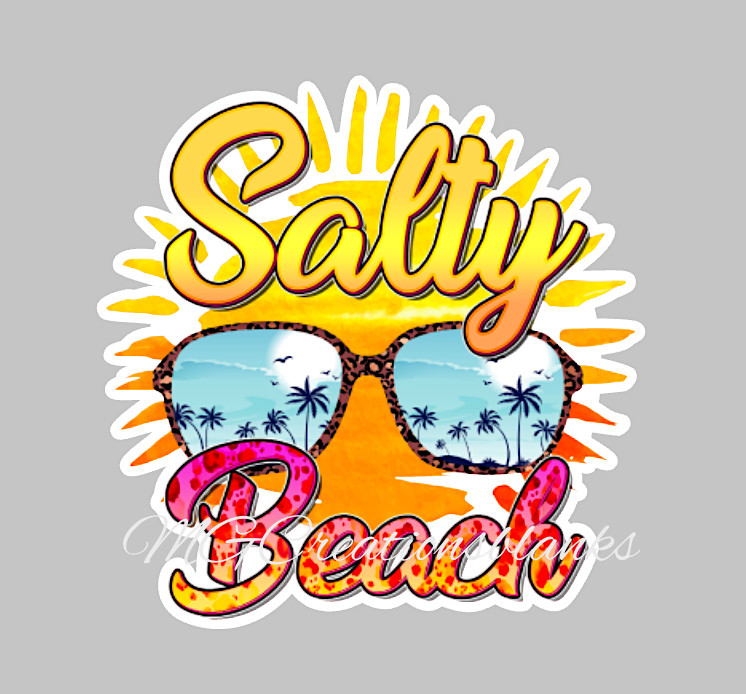 Salty Beach acrylic blanks for badge reels & vinyl decal, acrylic blank, decal, vinyl decal, cast acrylic,  reel, Salty Beach badge reel