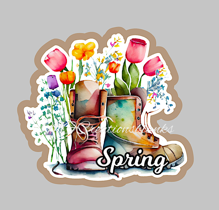 Spring acrylic blank for badge reel & vinyl decal, acrylic blank, decal, vinyl decal, cast acrylic, badge reel, Spring badge reel, spring