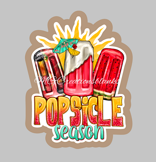 Popsicle season acrylic blanks for badge reels & vinyl decal, acrylic blank, decal, vinyl decal, cast acrylic, Summer badge reel. blank