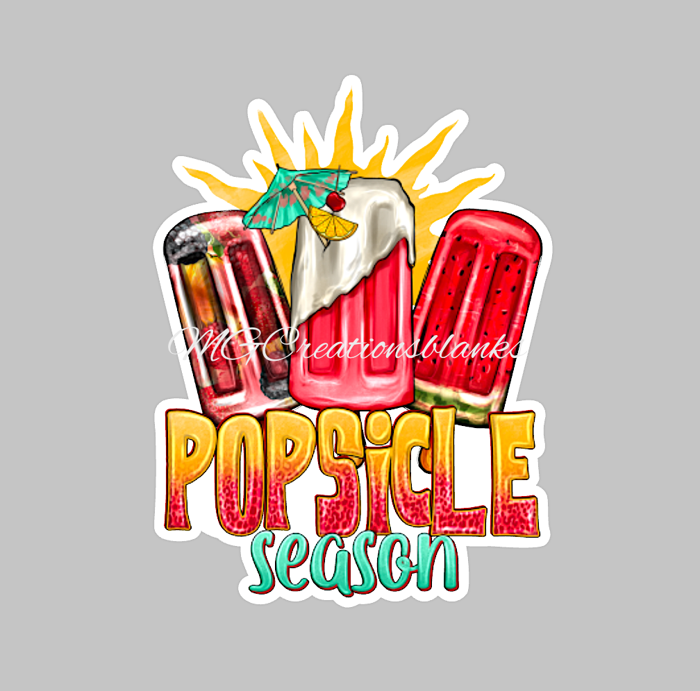 Popsicle season acrylic blanks for badge reels & vinyl decal, acrylic blank, decal, vinyl decal, cast acrylic, Summer badge reel. blank