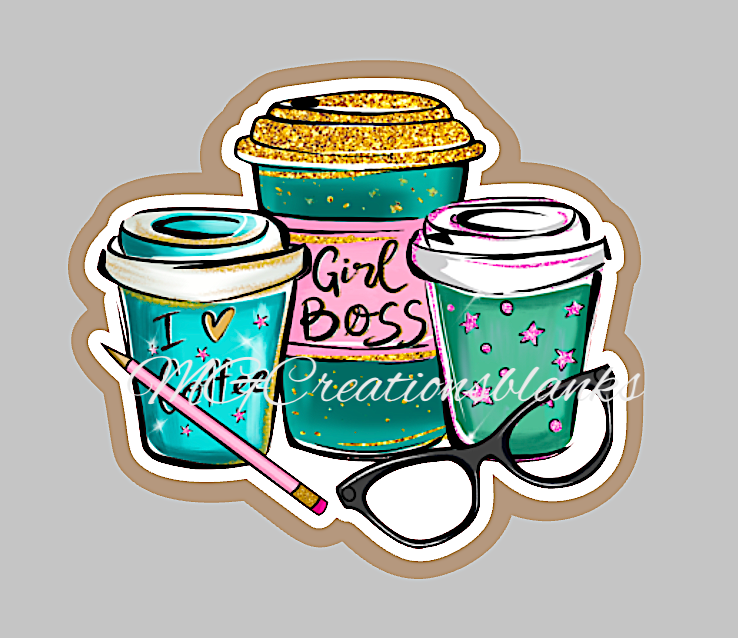 Girl Boss acrylic blanks for badge reels & vinyl decal, acrylic blank, decal, vinyl decal, cast acrylic, Badge reel, Boss badge reel