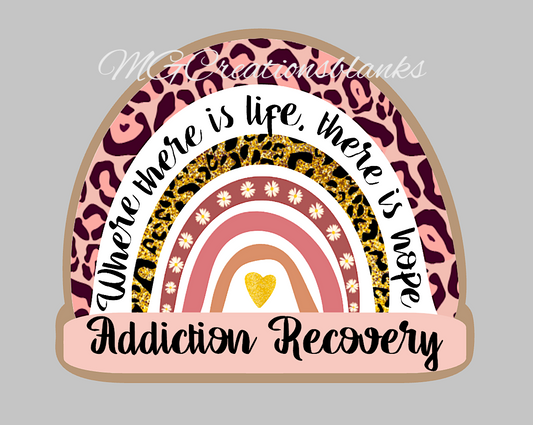 Addiction Recovery awareness clear acrylic blanks & vinyl decal, acrylic blank, decal, vinyl decal, cast acrylic, suicide prevention badge reel, acrylic blank