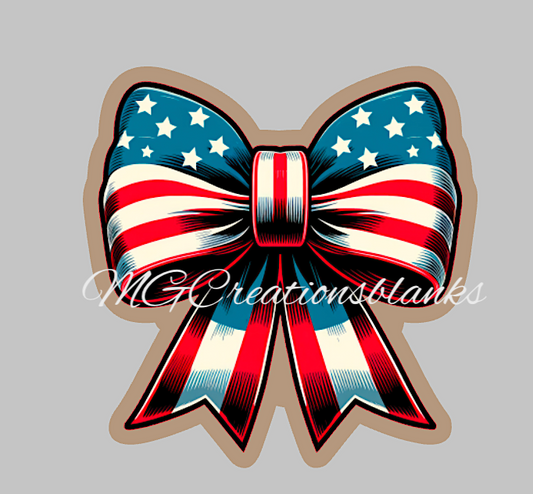 4th of July ribbon clear acrylic blanks for badge reels with matching vinyl decal, acrylic blank, decal, vinyl decal, Independence day acrylic