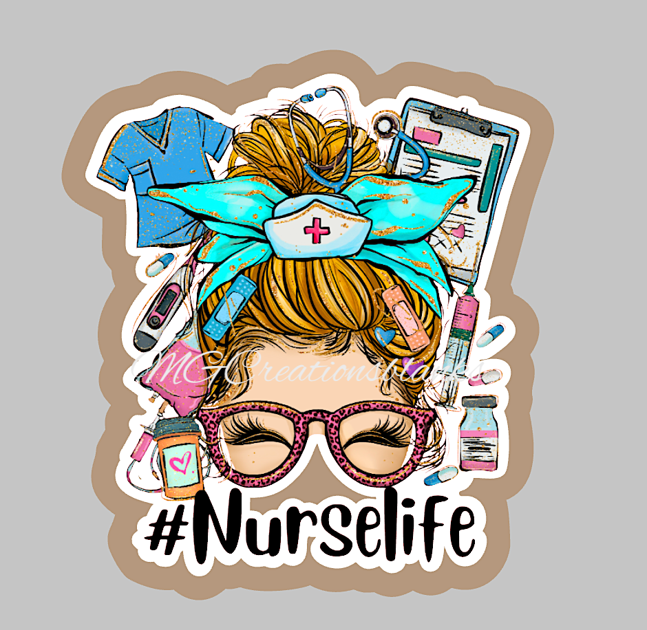 Nurse Life clear acrylic blanks for badge reels & vinyl decal, acrylic blank, decal, vinyl decal, cast acrylic, nurse badge reel