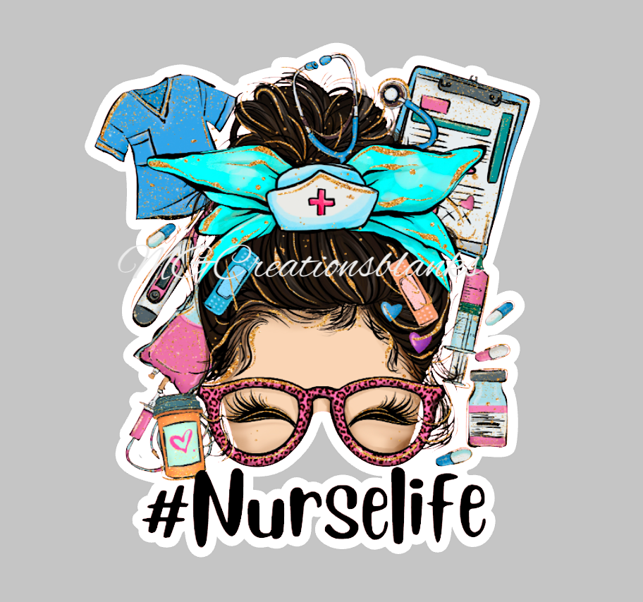 Nurse Life clear acrylic blanks for badge reels & vinyl decal, acrylic blank, decal, vinyl decal, cast acrylic, nurse badge reel