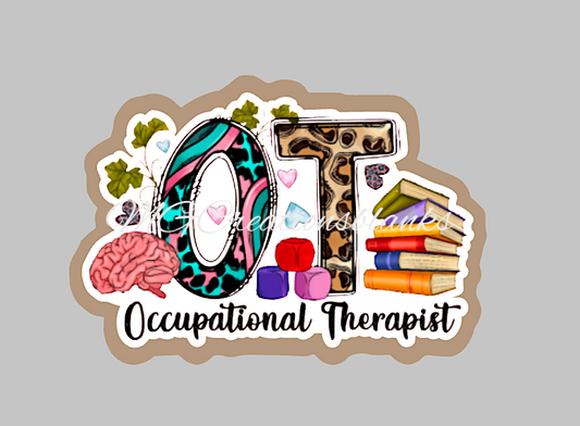 Occupational Therapist acrylic blanks for badge reels & vinyl decal, acrylic blank, decal, vinyl decal, cast acrylic, reel, OT badge reel