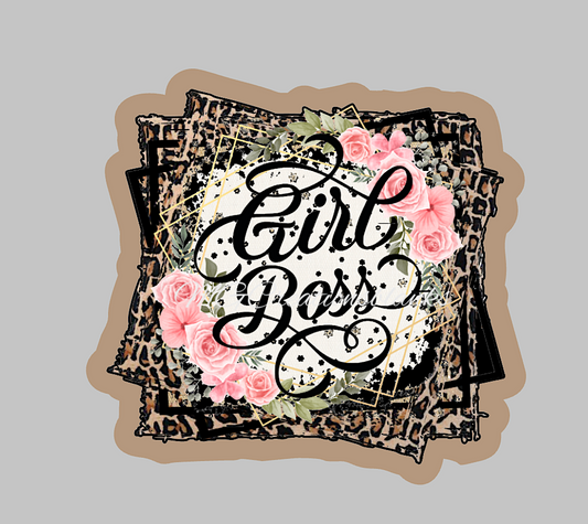 Boss girl acrylic blanks for badge reels & vinyl decal, acrylic blank, decal, vinyl decal, cast acrylic, Badge reel, Boss girl badge reel