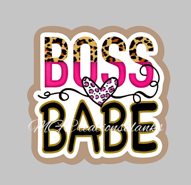 Boss Babe acrylic blanks for badge reels & vinyl decal, acrylic blank, decal, vinyl decal, cast acrylic, Badge reel, Boss badge reel