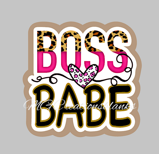 Boss Babe acrylic blanks for badge reels & vinyl decal, acrylic blank, decal, vinyl decal, cast acrylic, Badge reel, Boss badge reel