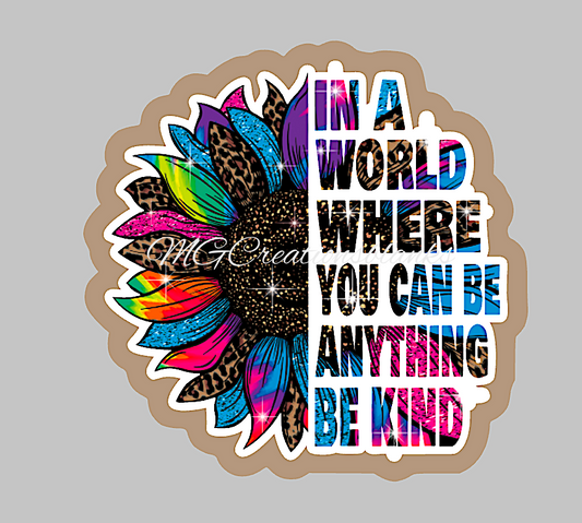 Be Kind acrylic blanks for badge reels & vinyl decal, acrylic blank, decal, vinyl decal, cast acrylic, badge reel, Be kind badge reel