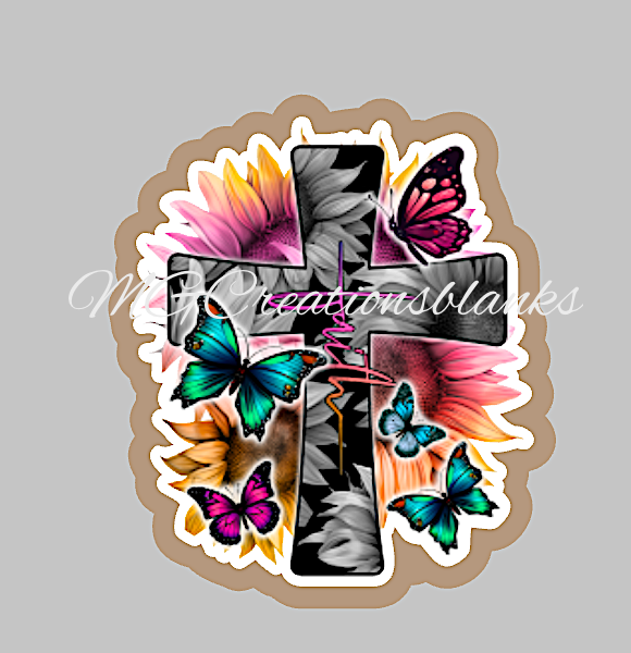 Faith clear acrylic blanks & vinyl decal, Faith acrylic blank, decal, vinyl decal, cast acrylic, Cross badge reel, acrylic blank