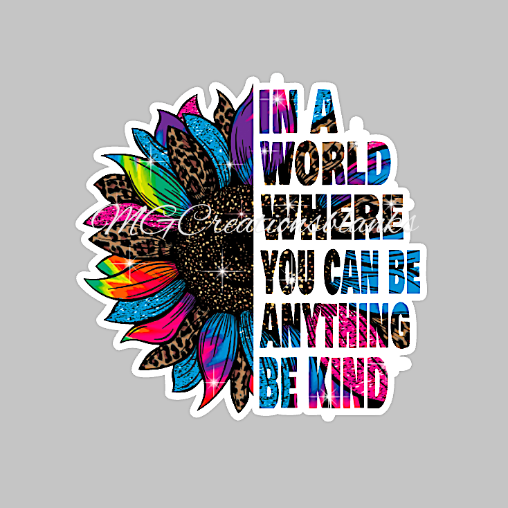 Be Kind acrylic blanks for badge reels & vinyl decal, acrylic blank, decal, vinyl decal, cast acrylic, badge reel, Be kind badge reel