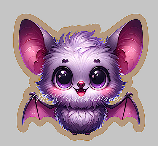 Halloween bat clear acrylic blanks for badge reels with matching vinyl decal, acrylic blank, decal, vinyl decal, bat acrylic blank, Halloween bat