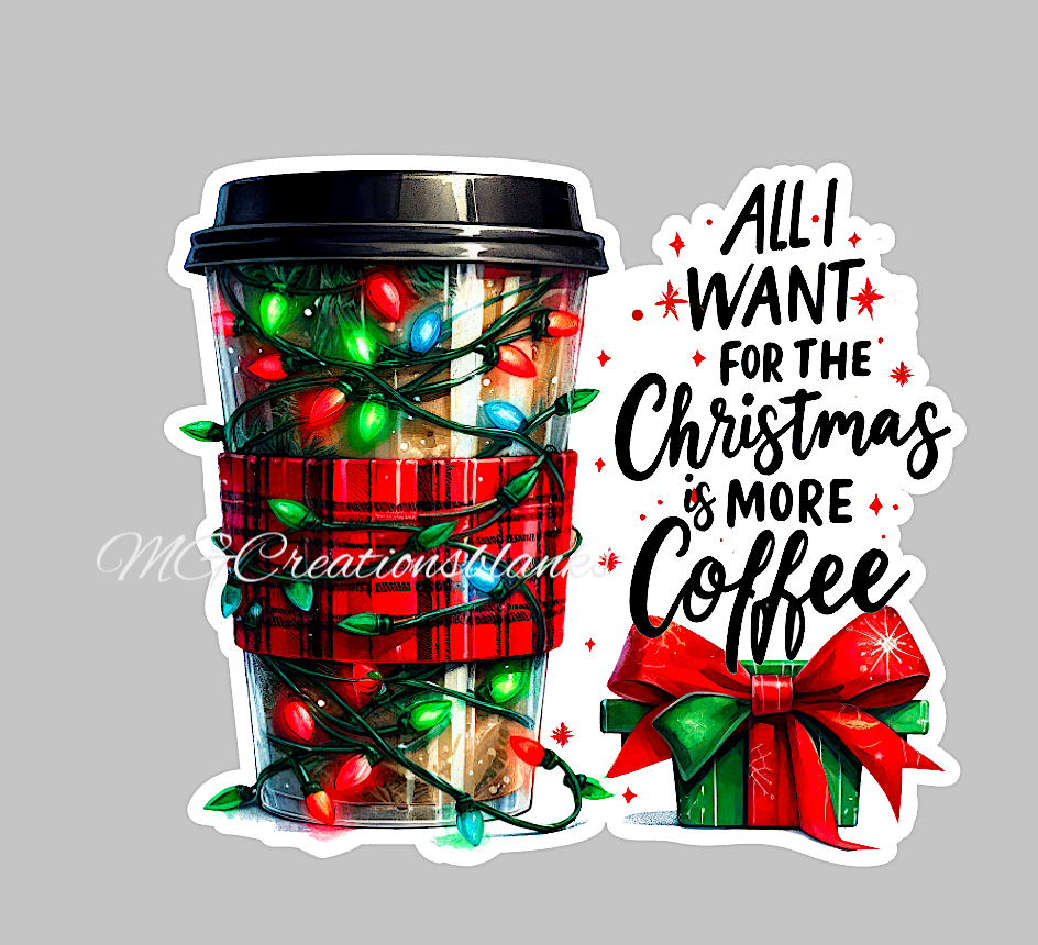 Christmas coffee acrylic blank for badge reel with matching vinyl decal, acrylic blank, decal, vinyl decal, latte decal, acrylic, coffee, Merry Christmas coffee