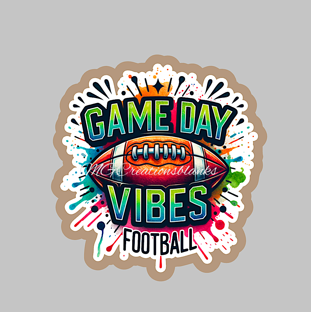 Game day Football acrylic blanks for badge reels & vinyl decal, Football acrylic blank, Game day vinyl decal, Game day cast acrylic, reel, Football badge reel