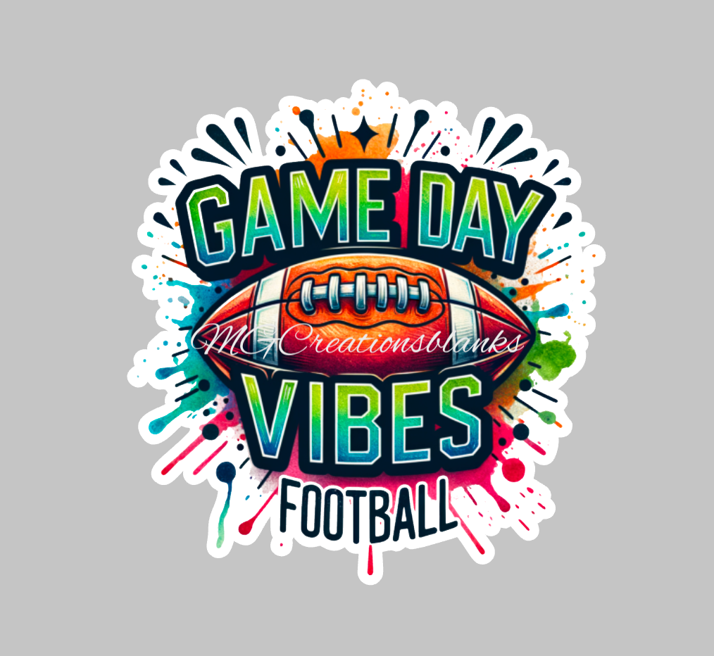 Game day Football acrylic blanks for badge reels & vinyl decal, Football acrylic blank, Game day vinyl decal, Game day cast acrylic, reel, Football badge reel