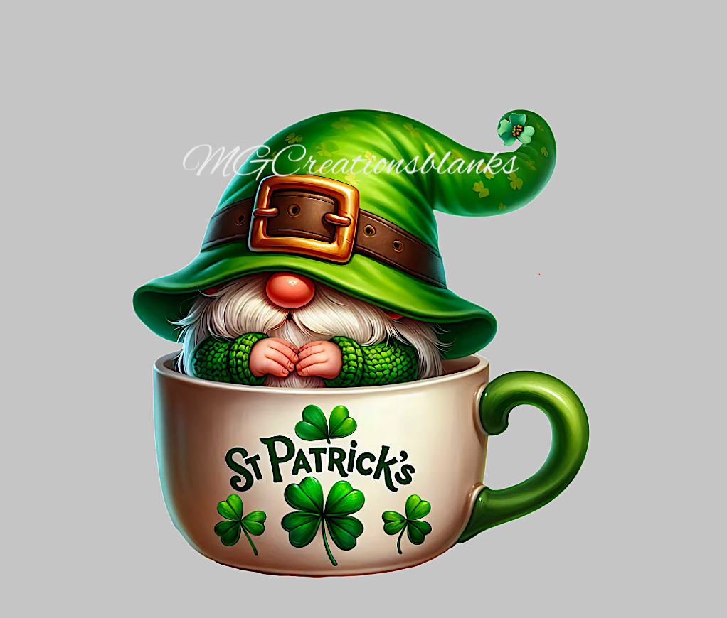 St. Patrick’s gnome acrylic blanks for badge reels with matching vinyl decal, Irish gnome acrylic blank, Irish gnome decal, vinyl decal, St. Patrick acrylic blank