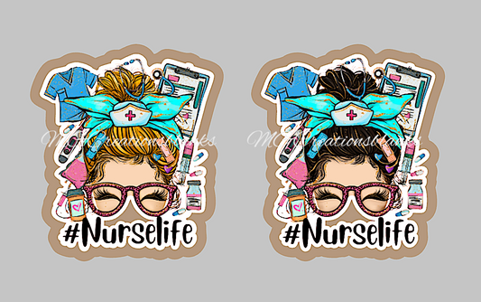 Nurse Life clear acrylic blanks for badge reels & vinyl decal, acrylic blank, decal, vinyl decal, cast acrylic, nurse badge reel