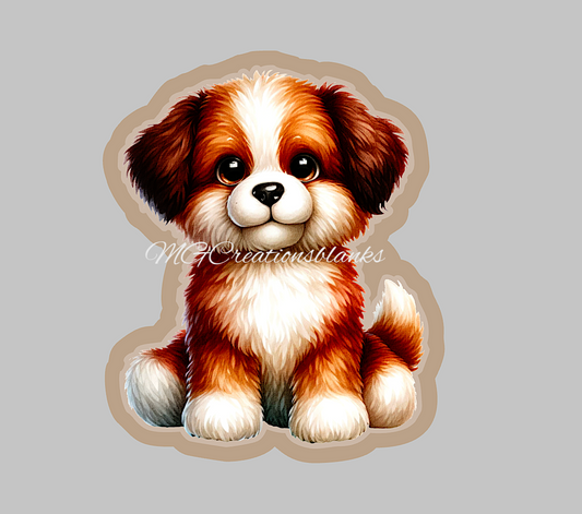 Dog clear acrylic blanks for badge reels with matching vinyl decal, acrylic blank, decal, vinyl decal, Dog decal, Dog acrylic blank, Dog