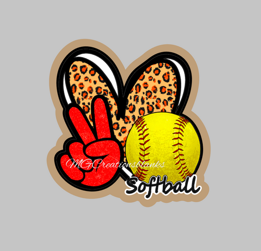 Softball acrylic blanks for badge reels & vinyl decal, acrylic blank, decal, vinyl decal, cast acrylic, reel, Softball badge reel