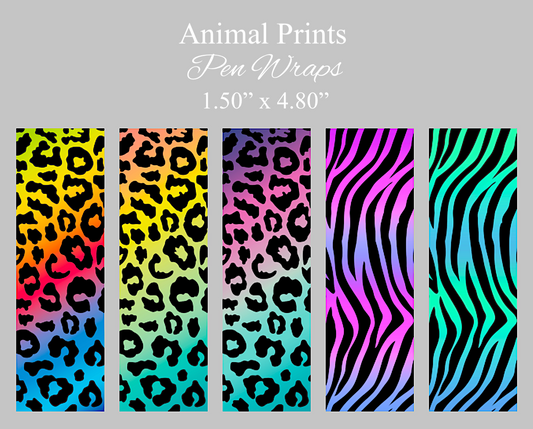 Animal print pen wrap vinyl sheet, zebra pen wrap, leopard pen wrap vinyl print sheet, animal print pattern vinyl for pens, animal pen wrap craft vinyl