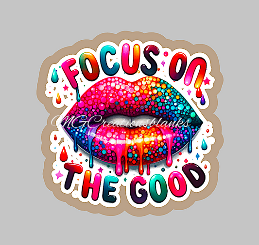 Focus on the good acrylic blank for badge reels & vinyl decal, positive focus acrylic blank, focus vinyl decal, cast acrylic, badge reel, stay focused