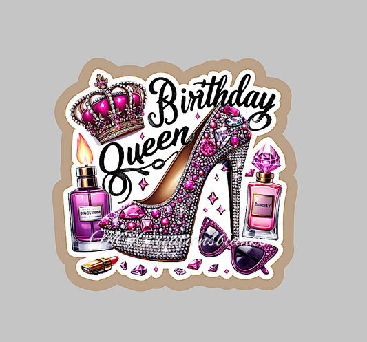 Birthday queen acrylic blanks for badge reels & vinyl decal, Birthday queen acrylic blank, decal, birthday vinyl decal, birthday badge reel, badge reel