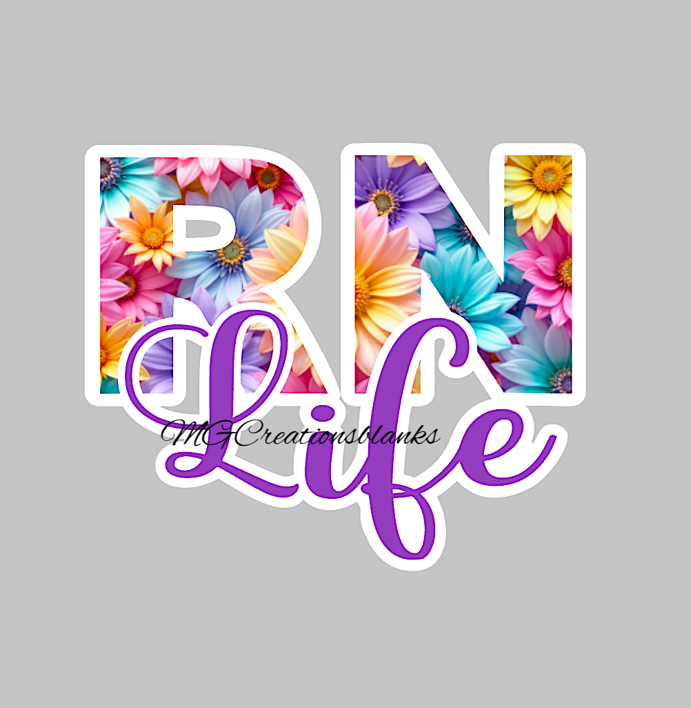 Registered nurse acrylic blank for badge reels & vinyl decal, Registered nurse acrylic blank, RN vinyl decal, cast acrylic, nurse badge reel, RN