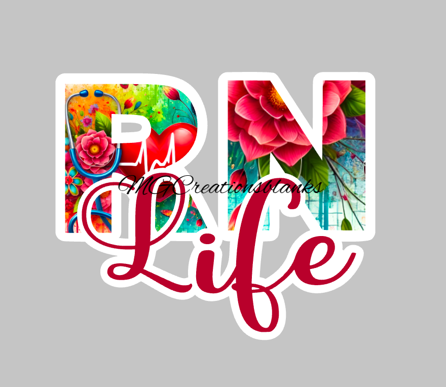 Registered nurse acrylic blank for badge reels & vinyl decal, Registered nurse acrylic blank, RN vinyl decal, cast acrylic, nurse badge reel, RN