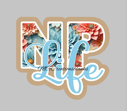 Nurse practitioner acrylic blank for badge reels & vinyl decal, Nurse practitioner acrylic blank, NP vinyl decal, cast acrylic, nurse badge reel, NP